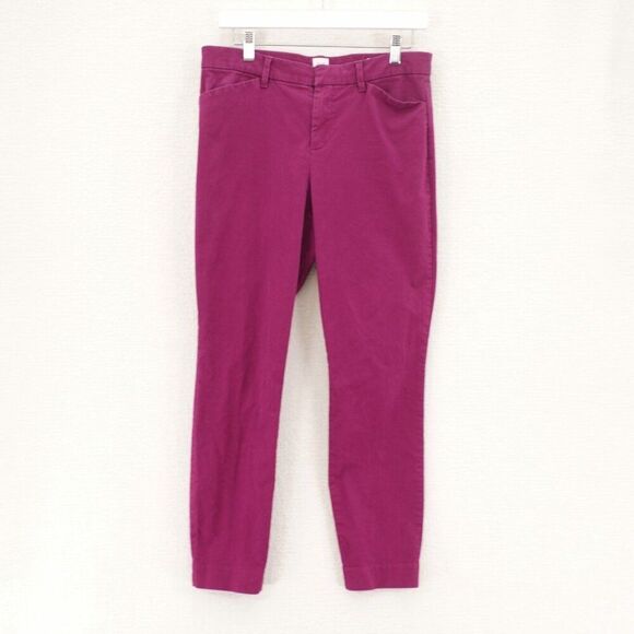 Gap Purple Signature Skinny Ankle Khaki Mid Rise Size 6 Chino‎ Pants 31 / 27 - Picture 1 of 7